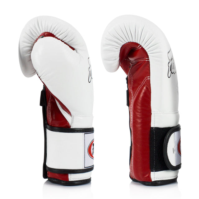 Fairtex BGV9 Mexican Style Boxing Gloves White/Red