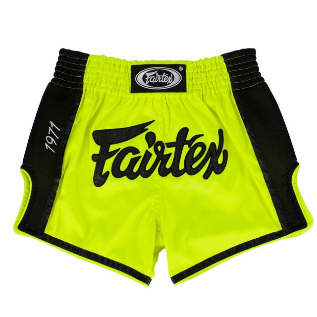 Fairtex BS1706 Slim Cut Muay Thai Shorts Lime Green