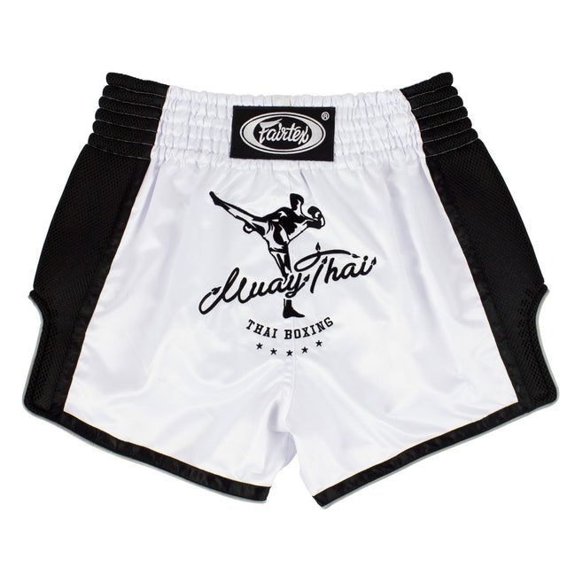 Fairtex BS1707 Slim Cut Muay Thai Shorts White