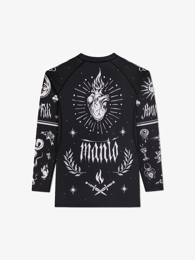 Manto Amor Fati Long Sleeve Rash Guard Black, view 10 of 10