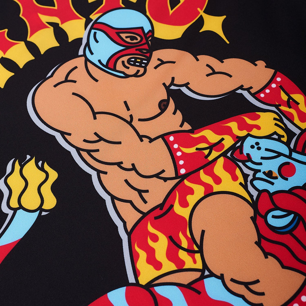 Manto Lutador de manga longa guarda precipitada preta