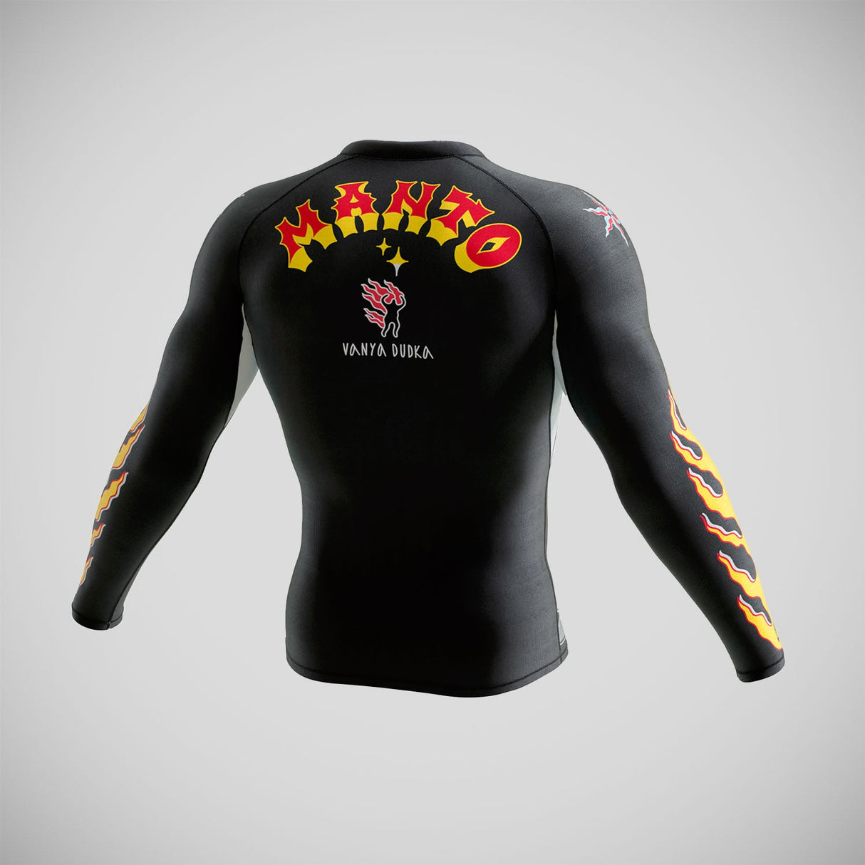 Manto Lutador de manga longa guarda precipitada preta