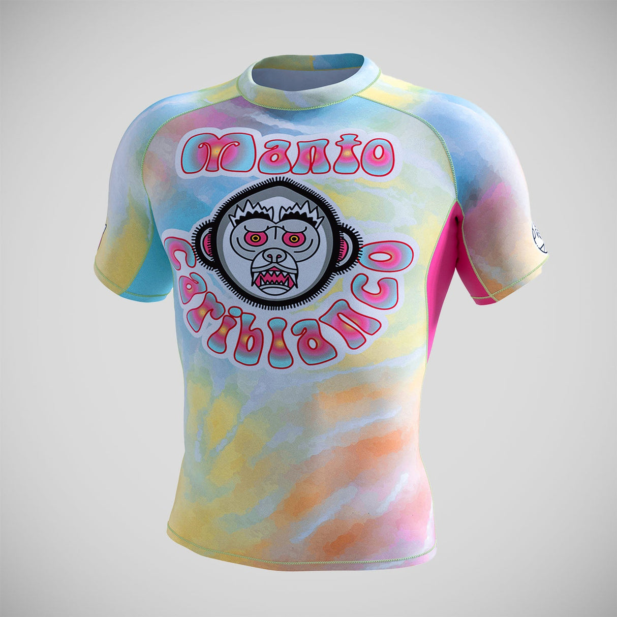 Manto CariBlanco Tie Dye Rash Guard Multi -kleuren met korte mouwen