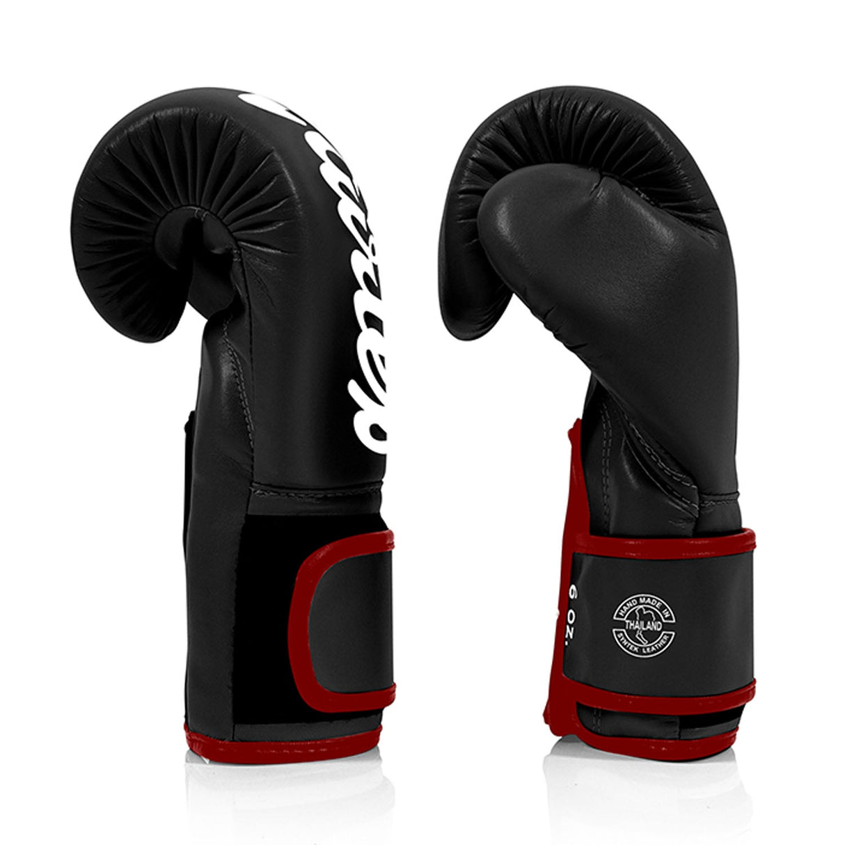 Fairtex BGV14 Microfibre Boxing Gloves Black (Red Trim)
