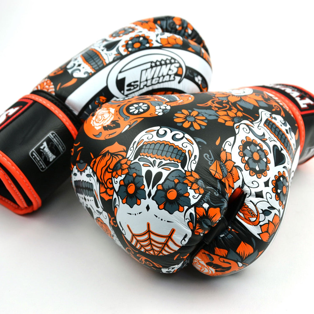Twins Special FBGVL4-53 Boxing Gloves - Calaveras Orange
