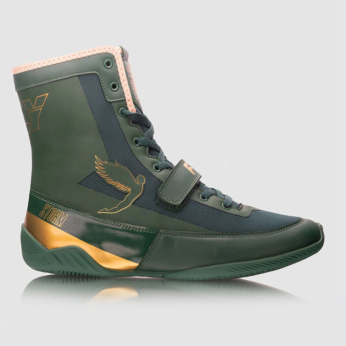 Fly Storm Boxing Boots Green/Gold