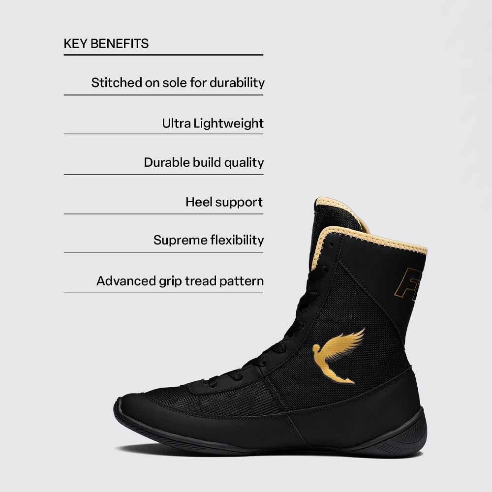 Fly Tempest Boxing Boots Black/Gold