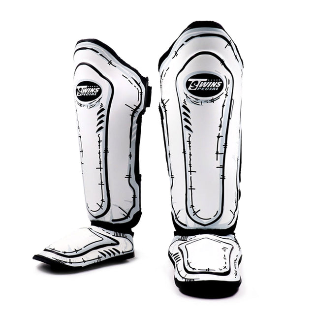 Twins Special FSGL10 Fancy Leather Shin Pads Comic
