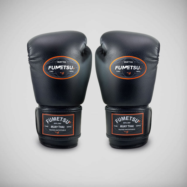 Fumetsu FMT1 Thai Boxing Gloves Black - front view
