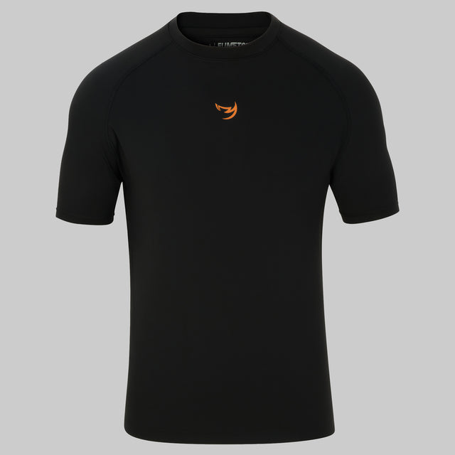 Fumetsu Origins Short Sleeve Rash Guard Black/Orange