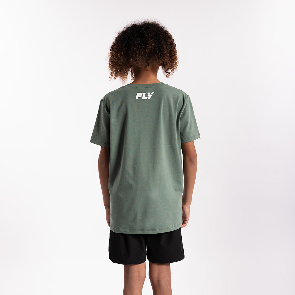 Fly Kids Big Logo Tee Green