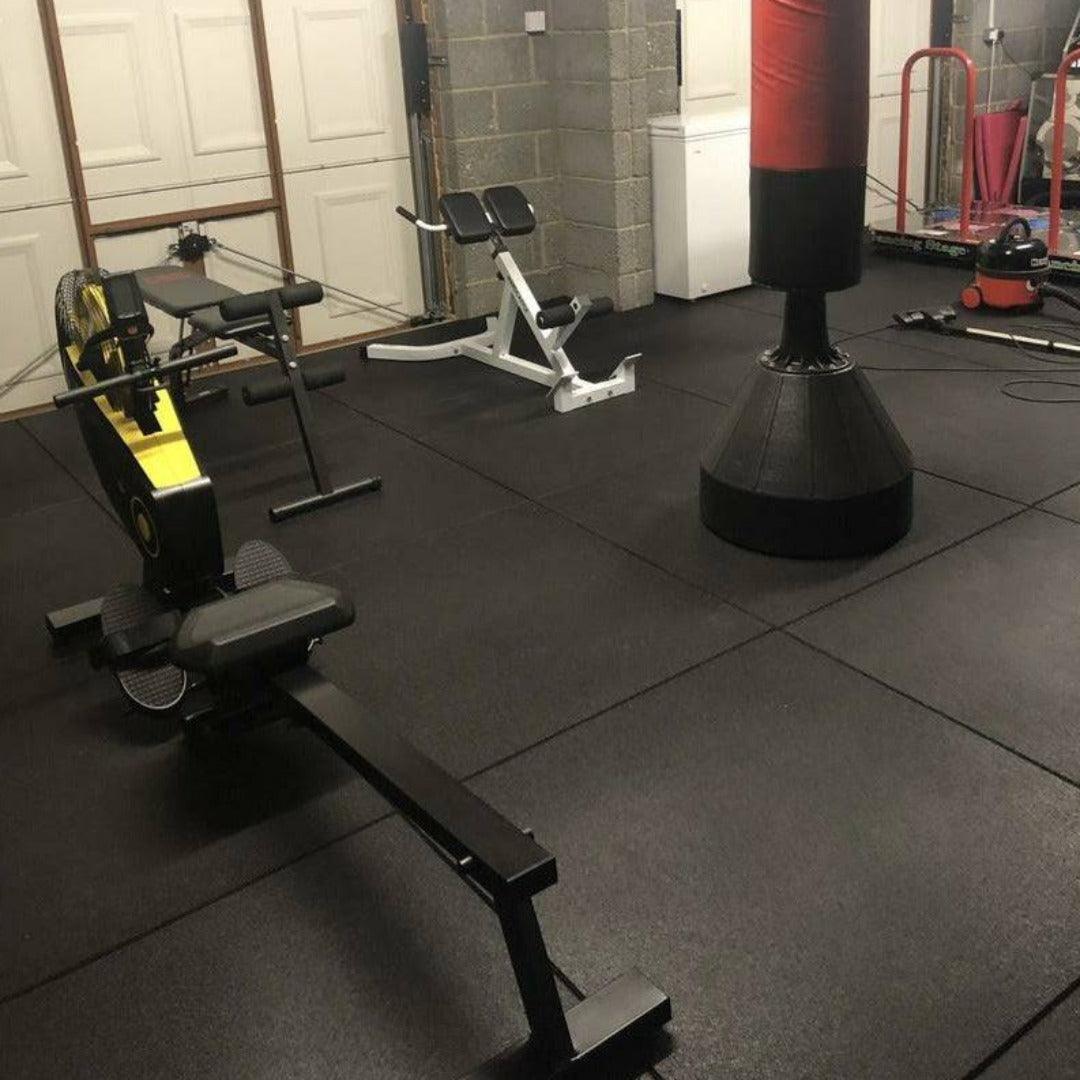 Sprung 11mm PRO Heavy-Duty Rubber Gym Mats - Black