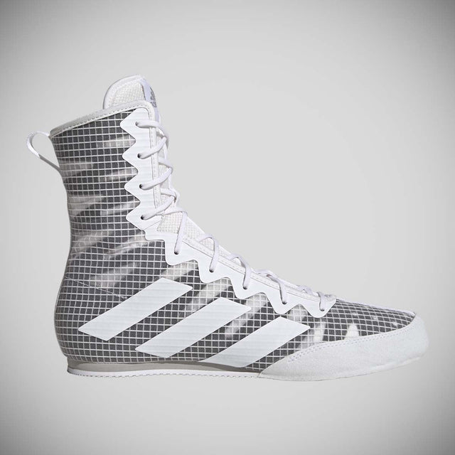 Adidas Box Hog 4 Boxing Boots White/Grey