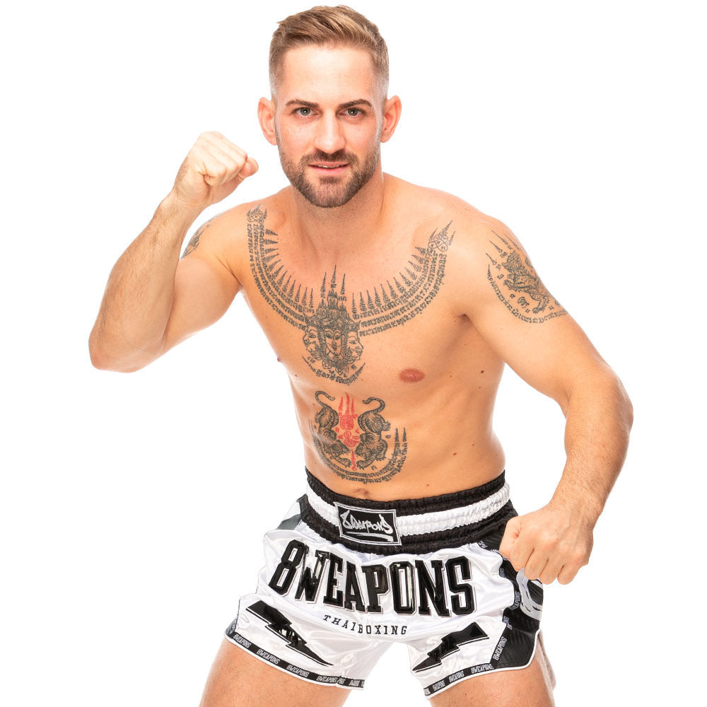 8 Weapons Snow Night Carbon Muay Thai Shorts