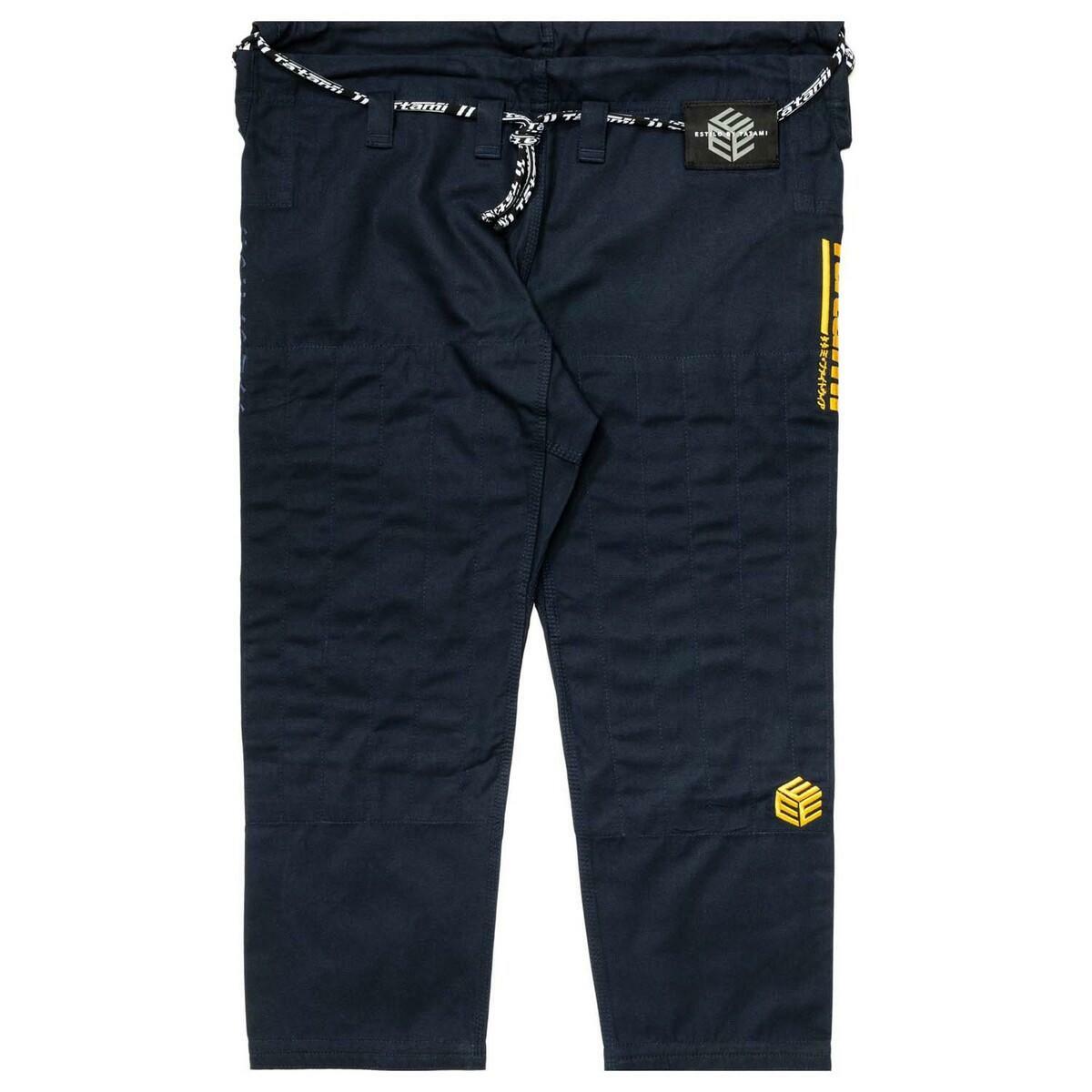 Gold on Navy Tatami Fightwear Estilo Black Label Mens BJJ GI