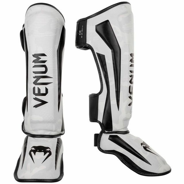 Venum Elite Shin Guards White/Camo
