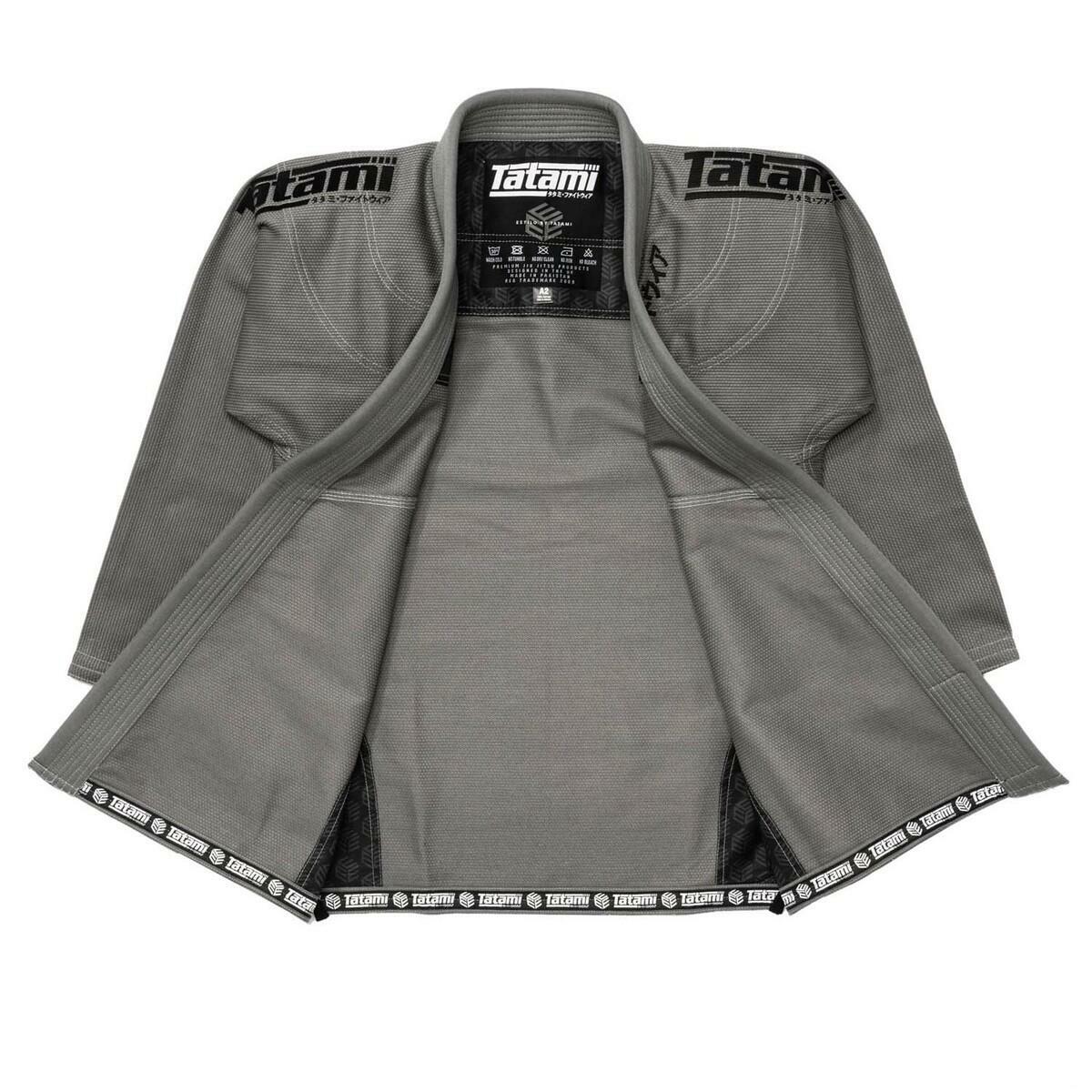 Zwart op grijze tatami vechtkleding estilo zwart label heren bjj gi