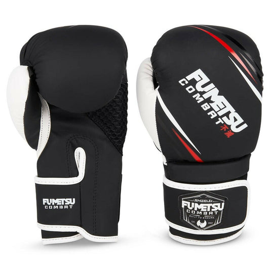 Black/White Fumetsu Shield Kids Boxing Gloves