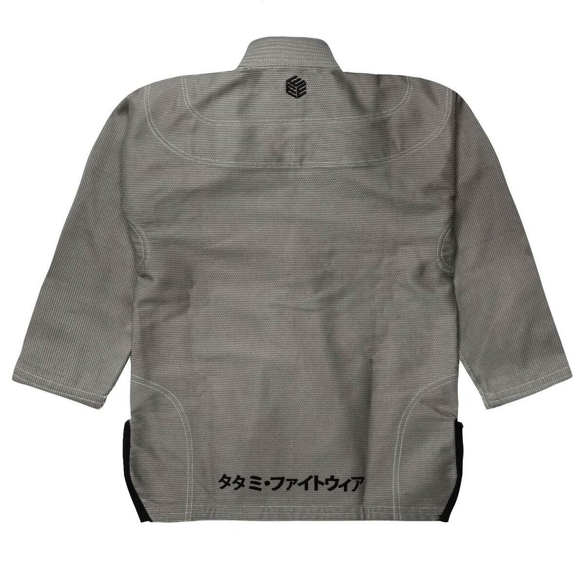 Zwart op grijze tatami vechtkleding estilo zwart label heren bjj gi