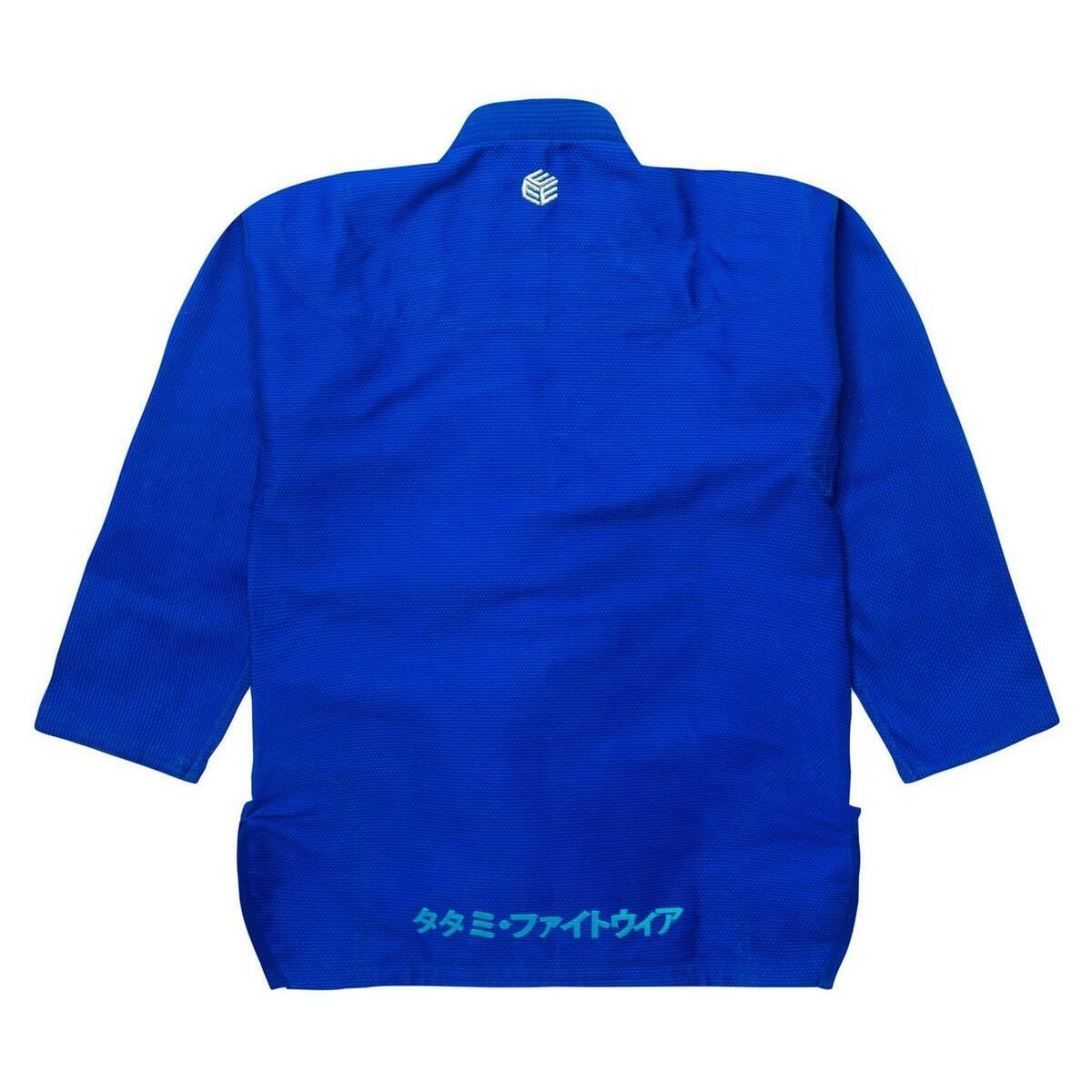 Grau auf Blue Tatami Fightwear Estilo Black Label Mens Bjj Gi