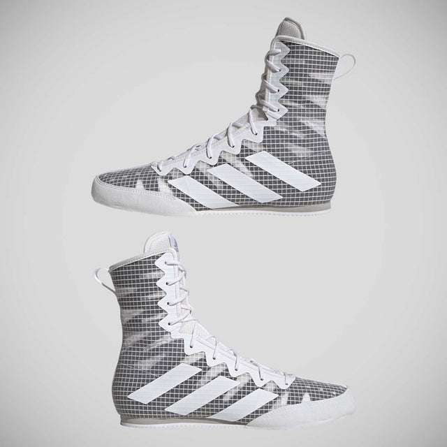 Adidas Box Hog 4 Boxing Boots White/Grey