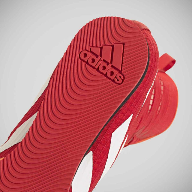Adidas Box Hog 4 Boxing Boots Red/White