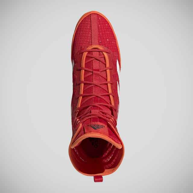 Adidas Box Hog 4 Boxing Boots Red/White
