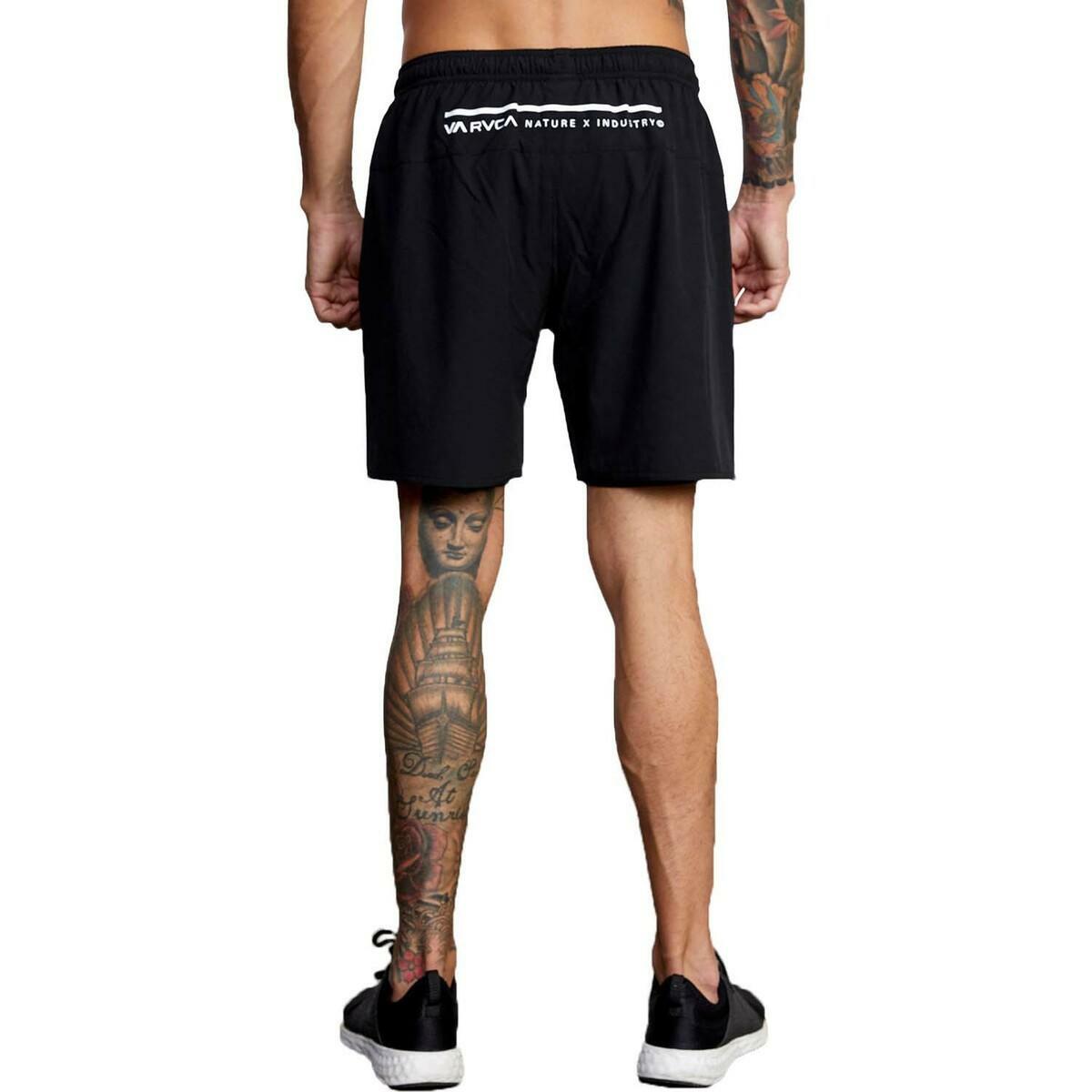 Black RVCA Yogger Combination Training Shorts