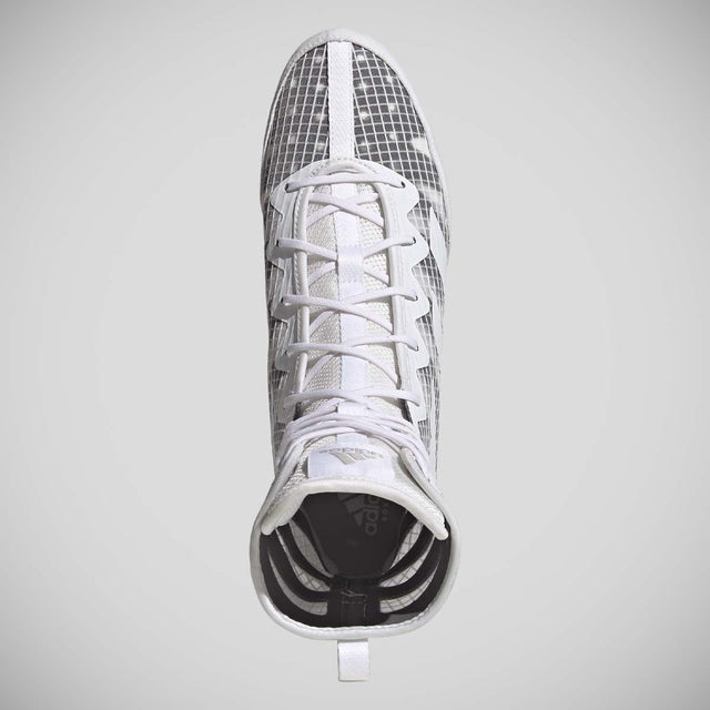 Adidas Box Hog 4 Boxing Boots White/Grey