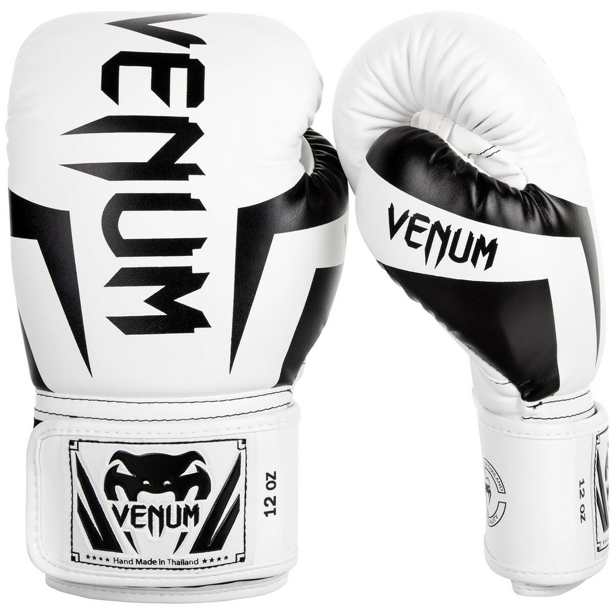 Venum Elite -Boxhandschuhe weiß/schwarz