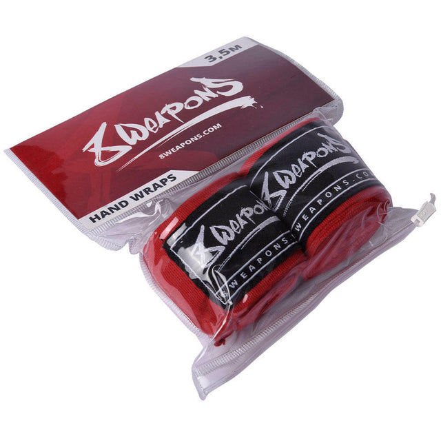 8 Weapons 3.5m Hand Wraps Red