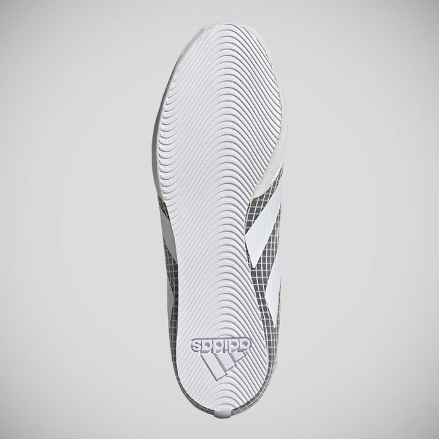 Adidas Box Hog 4 Boxing Boots White/Grey