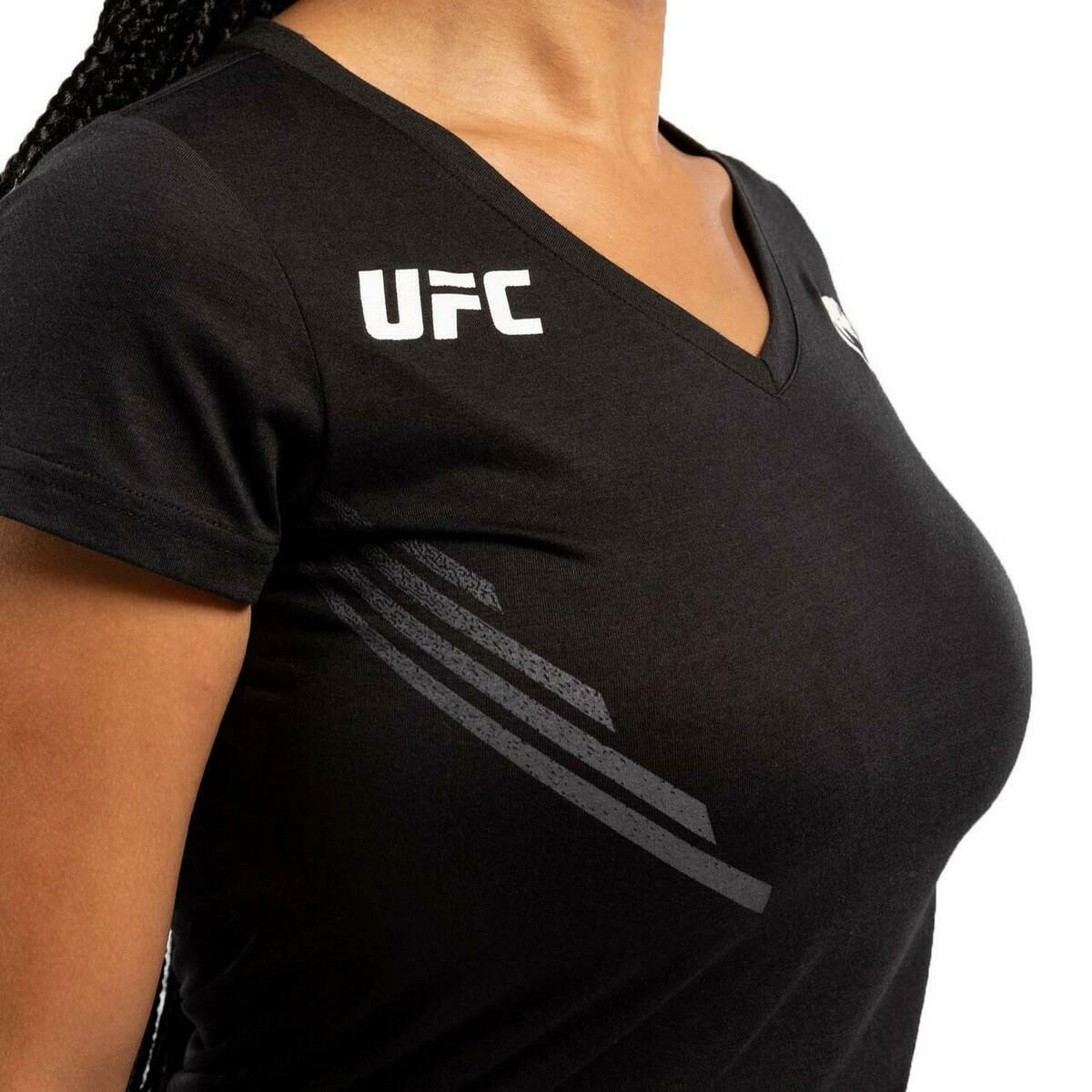 Schwarz/Weiß Venum UFC Replica Frauen-T-Shirt
