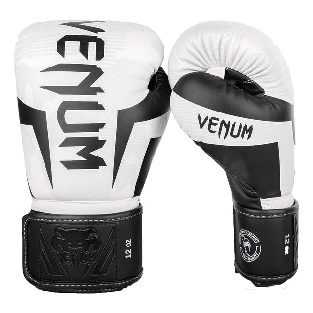 Venum Elite Boxing Gloves White/Camo