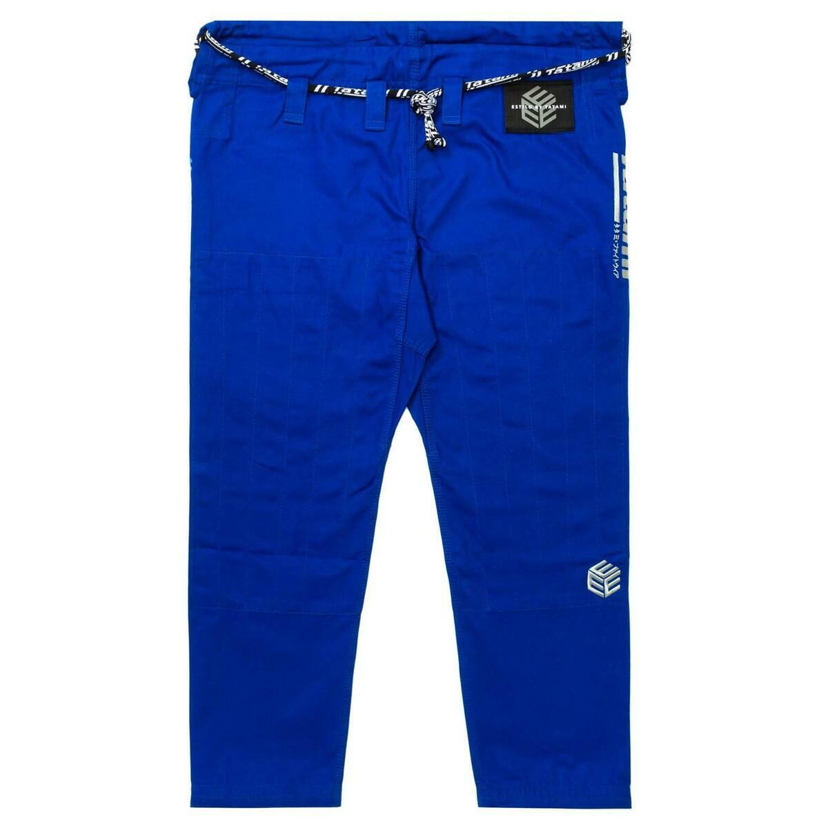 Grau auf Blue Tatami Fightwear Estilo Black Label Mens Bjj Gi