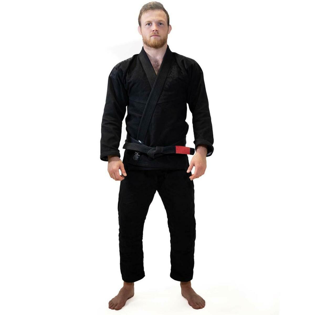 Zwart op zwarte tatami vechtkleding estilo zwart label heren bjj gi
