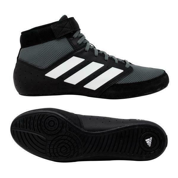 Czarno-białe buty zapaśnicze Adidas Mat Hog 2.0