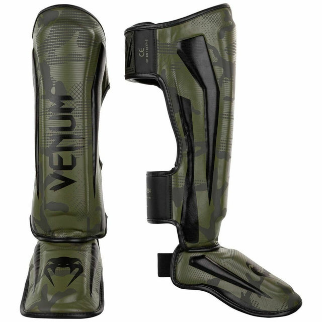 Venum Elite Shin Guards Khaki/Camo