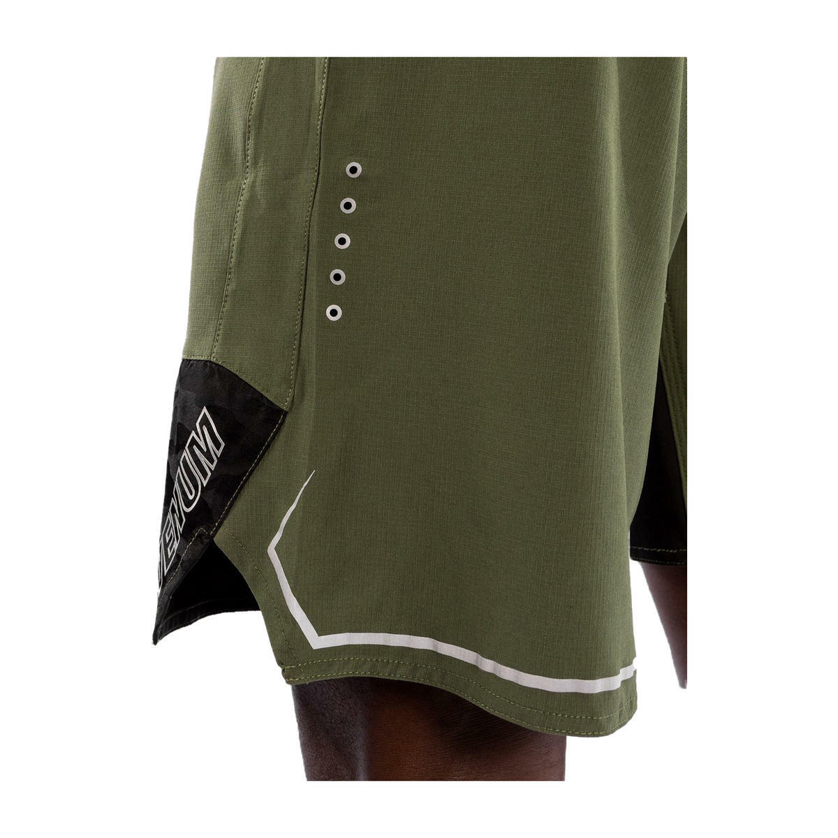 Khaki/Silver Venum Light 4.0 Fight Shorts