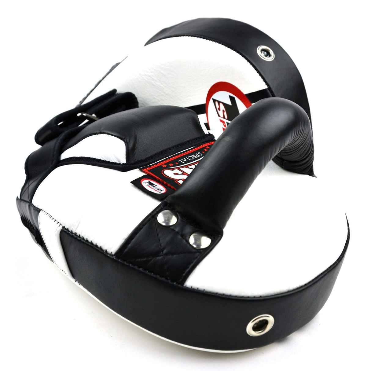 Twins Special KPL11 Curved Leaf-Shape Kick Pads White-Black