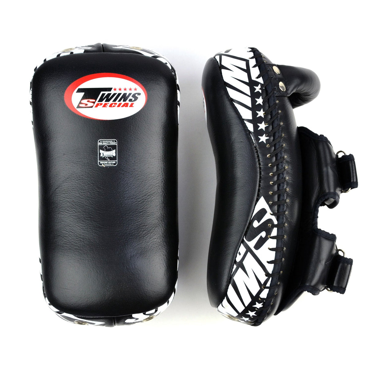 Twins Special KPL12 Deluxe Curved Leather Kick Pads Black