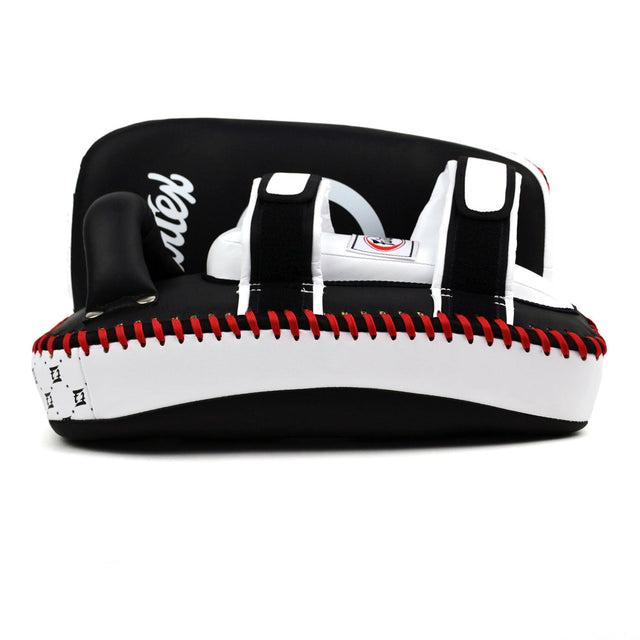 Fairtex KPLC5 Microfibre Thai Kick Pads Black/White