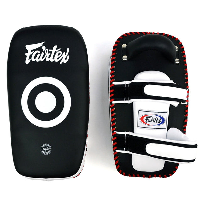 Fairtex KPLC5 Microfibre Thai Kick Pads Black/White