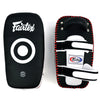 Fairtex KPLC5 Microfibre Thai Kick Pads Black/White