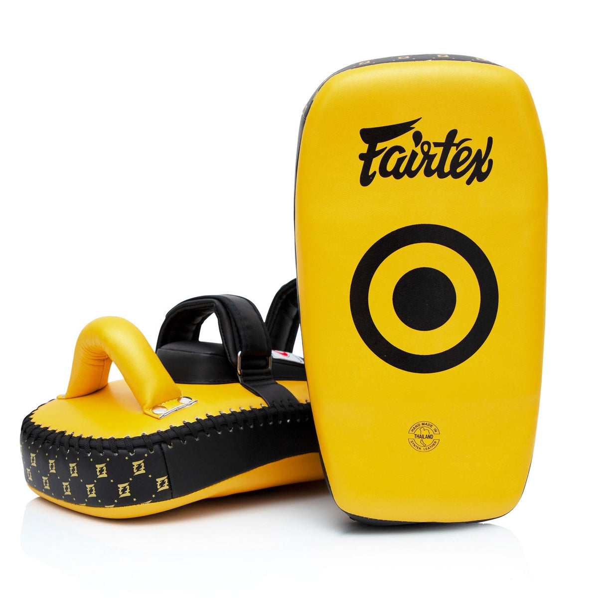Fairtex KPLC5 Microfibre Thai Kick Pads Gold