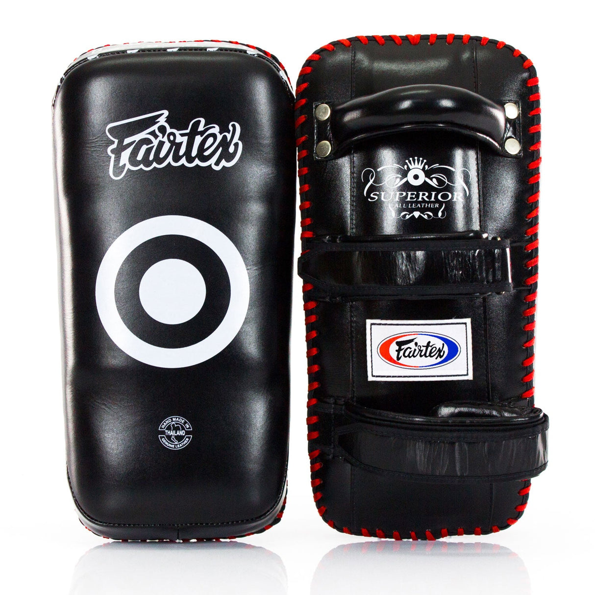 Fairtex KPLS2 Superior Leather Thai Kick Pads Black