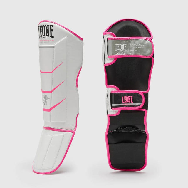 Leone Revo Fluo Shin Guards White/Pink