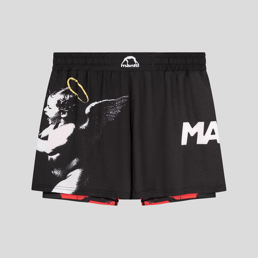 Manto Angels Fight Shorts Black