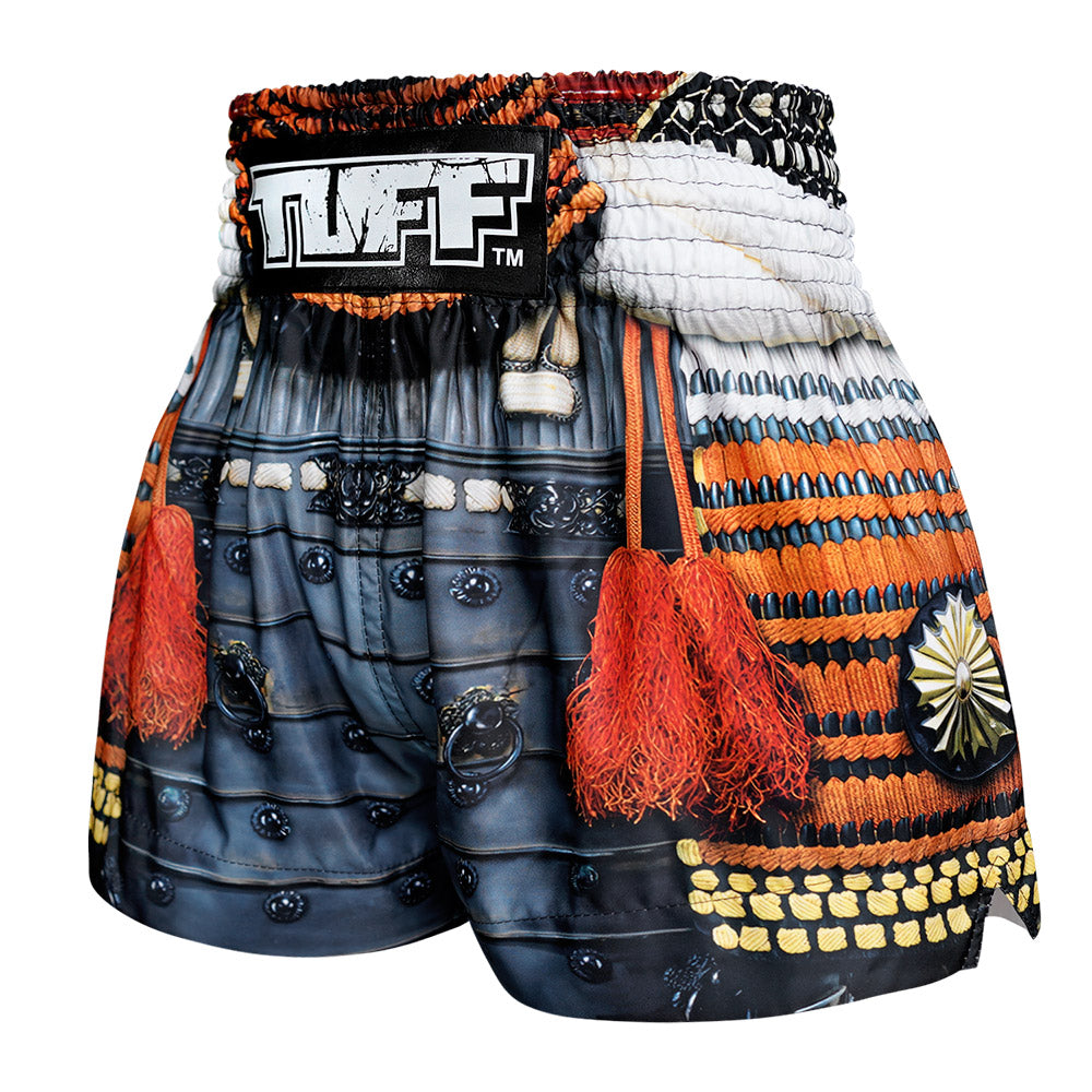 TUFF Sport MS656 The Ashigaru Muay Thai Shorts Orange - back view