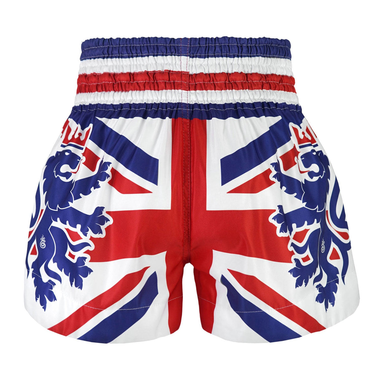 TUFF Sport MS666 King of Beasts Muay Thai Shorts White - side detail
